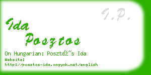 ida posztos business card